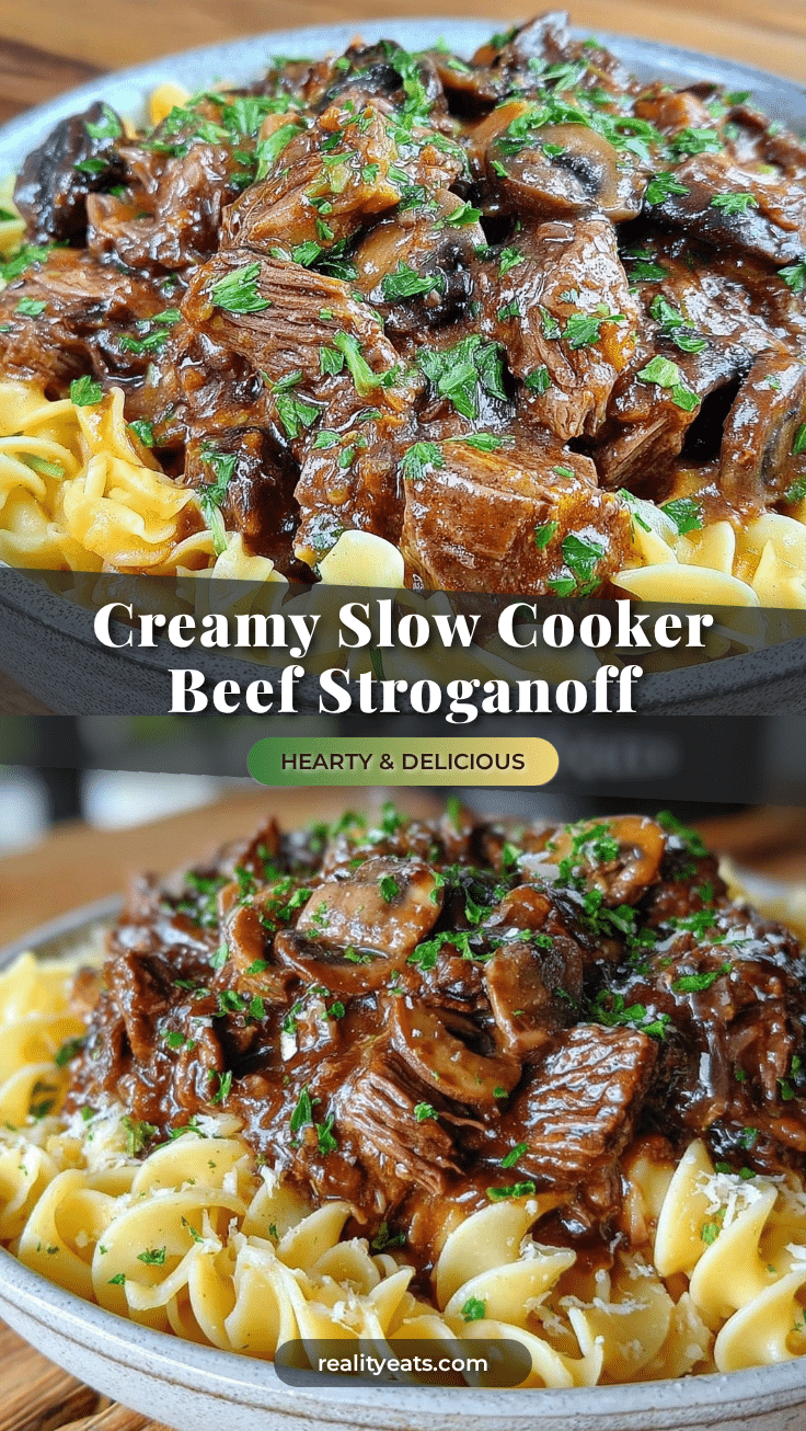 slow cooker beef stroganoff recipe