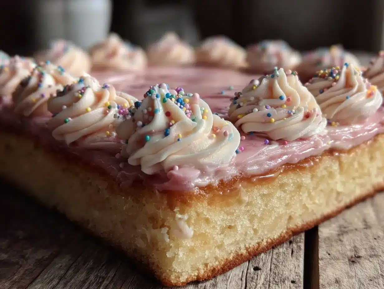 soft sugar cookie sheet cake preparation steps