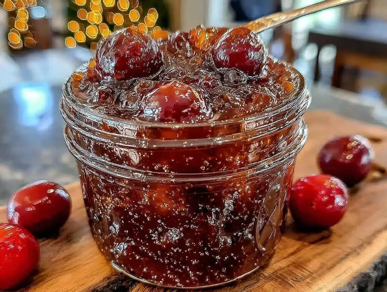 sour cherry bourbon jam preparation steps