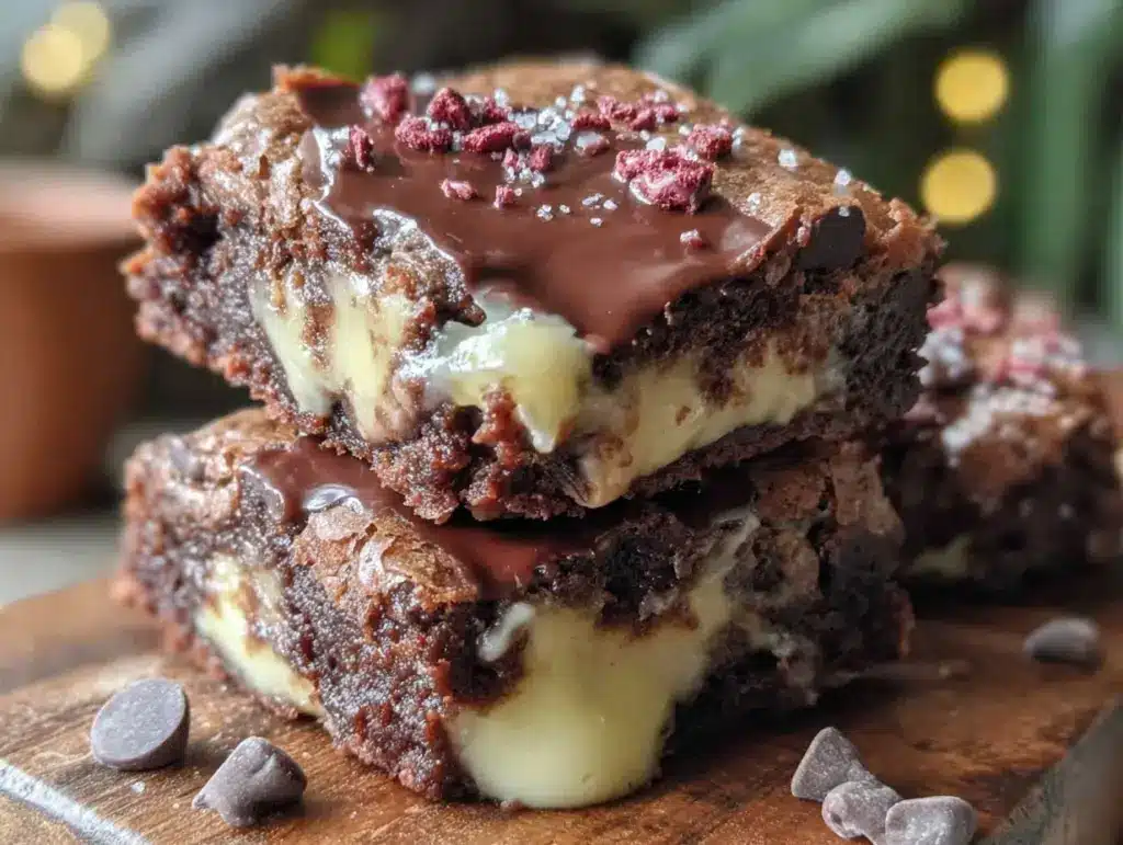 triple chocolate fudge brownies - featured image