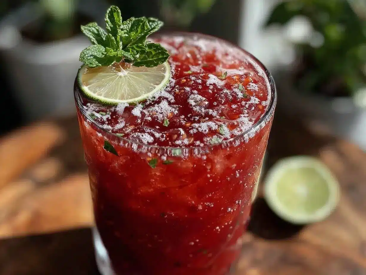 watermelon ginger fizz mocktail preparation steps