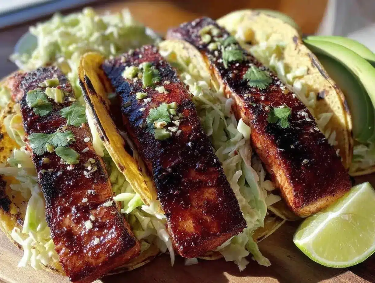blackened salmon tacos preparation steps
