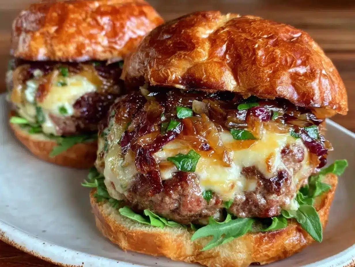 blue cheese stuffed burgers preparation steps