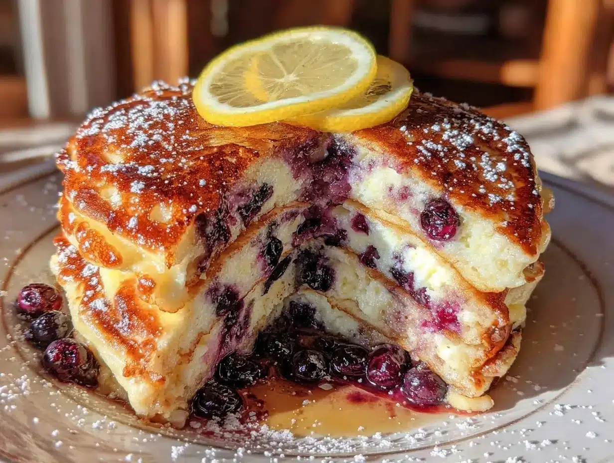 blueberry lemon ricotta pancakes preparation steps