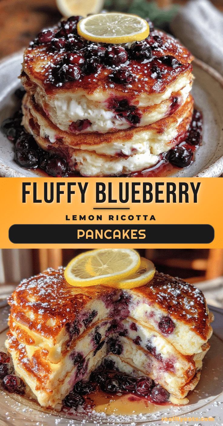 blueberry lemon ricotta pancakes recipe