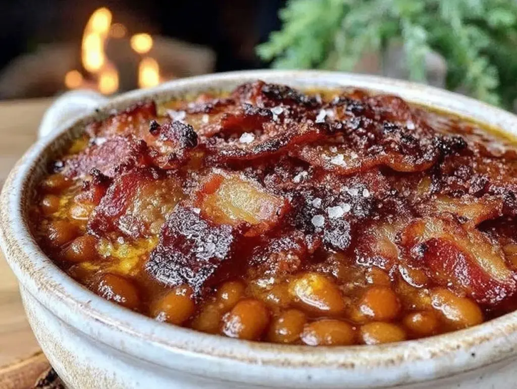 bourbon bacon baked beans - featured image
