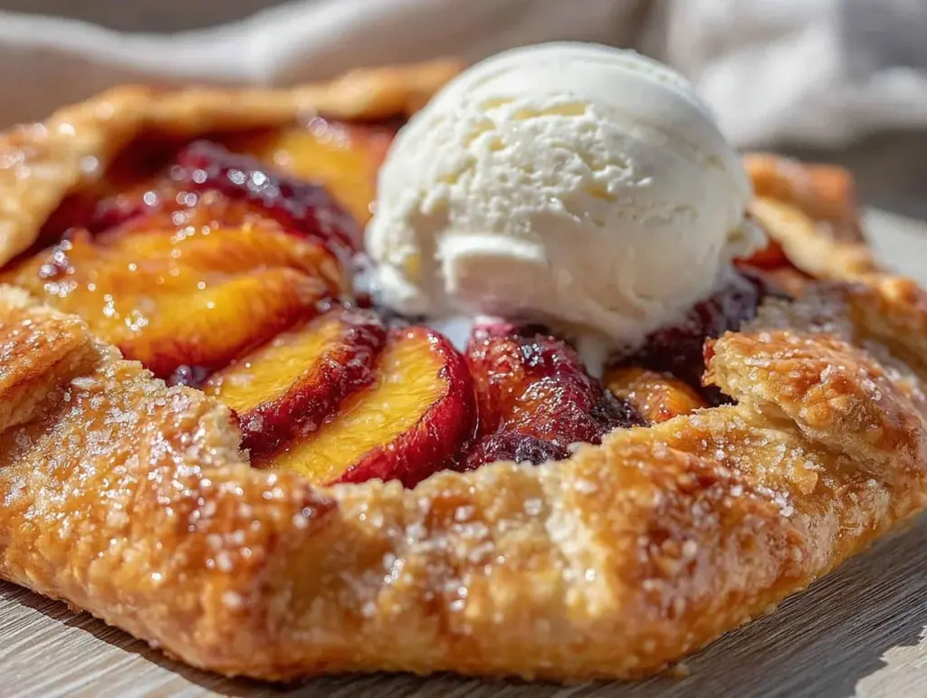 brown butter nectarine galette - featured image