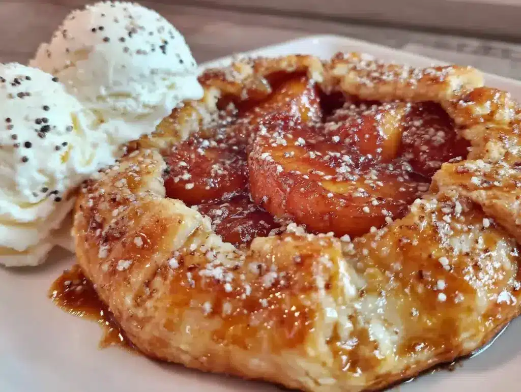 brown butter peach galette - featured image