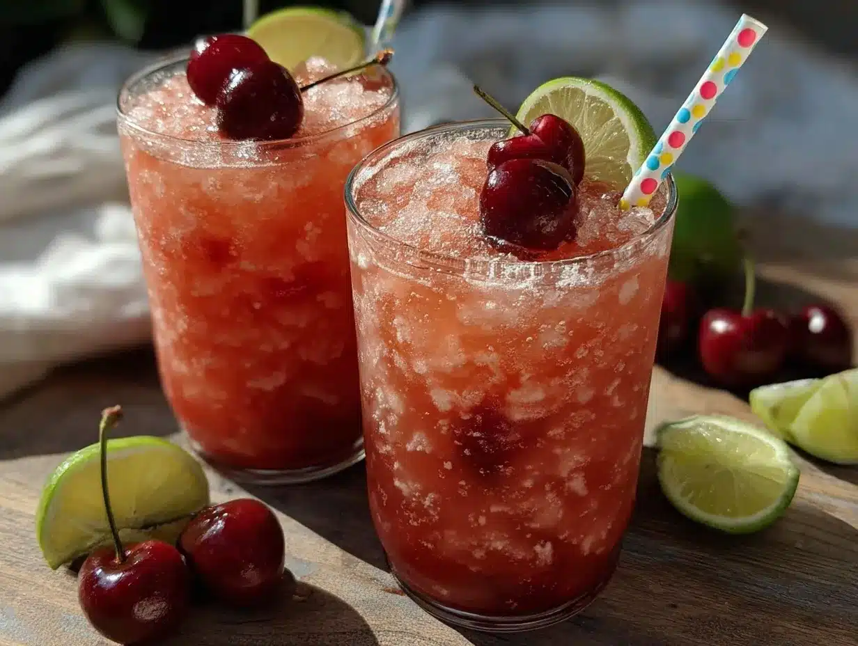cherry limeade slushies preparation steps