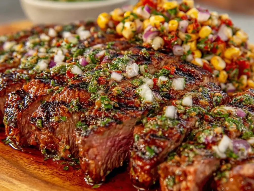 chimichurri grilled flank steak - featured image