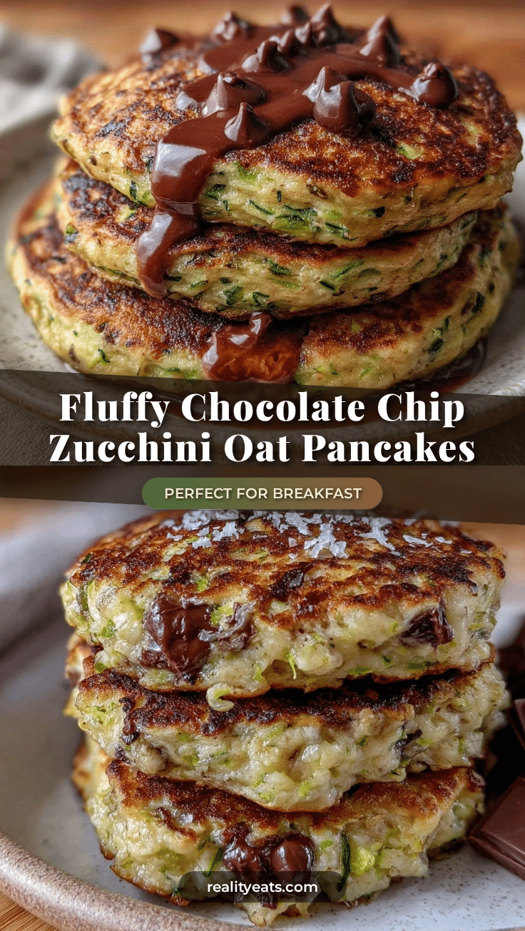 chocolate chip zucchini oat pancakes recipe