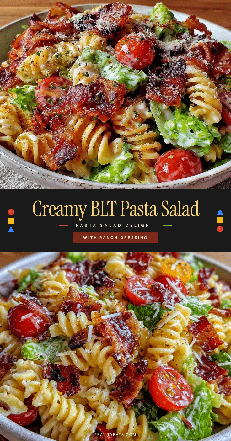 creamy BLT pasta salad recipe