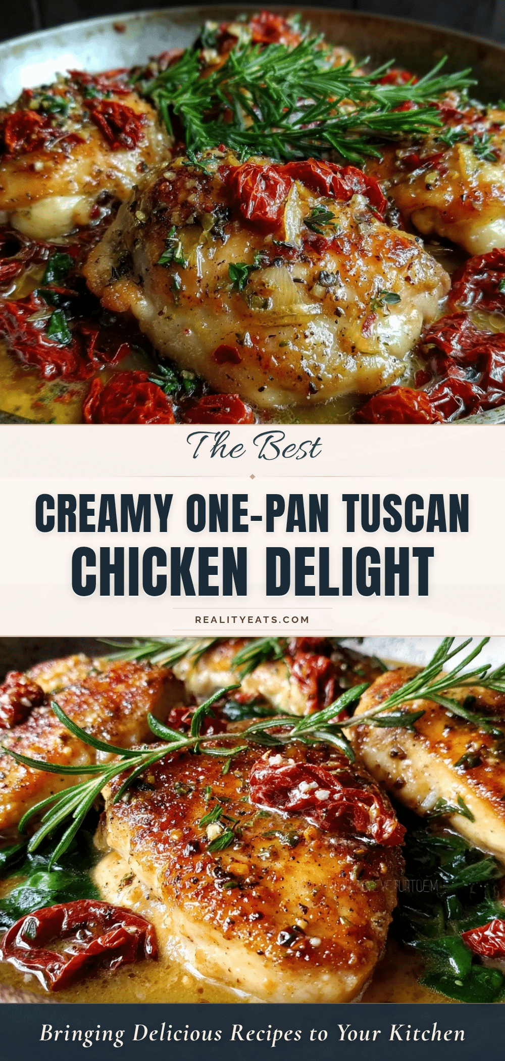 Creamy One-Pan Tuscan Chicken recipe