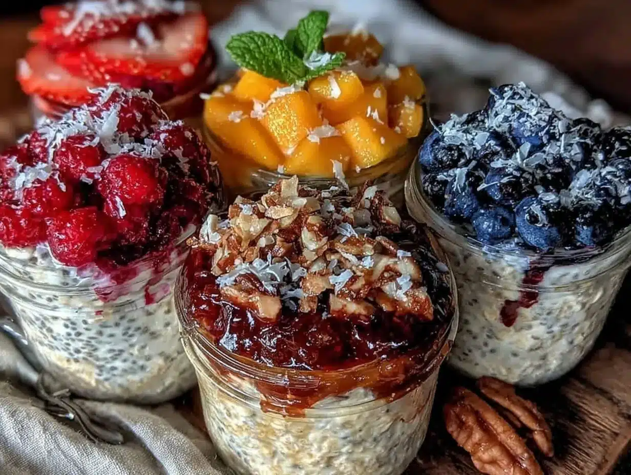 creamy overnight oats with chia seeds preparation steps