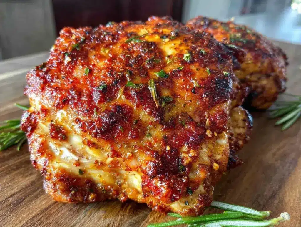 crispy air fryer chicken thighs - featured image