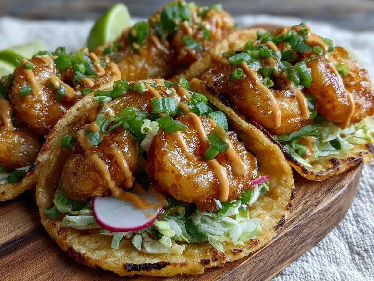 crispy bang bang shrimp tacos preparation steps