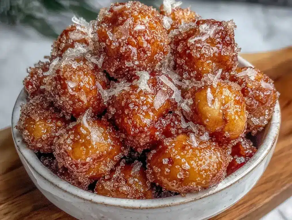 crispy cinnamon sugar air fryer chickpeas - featured image