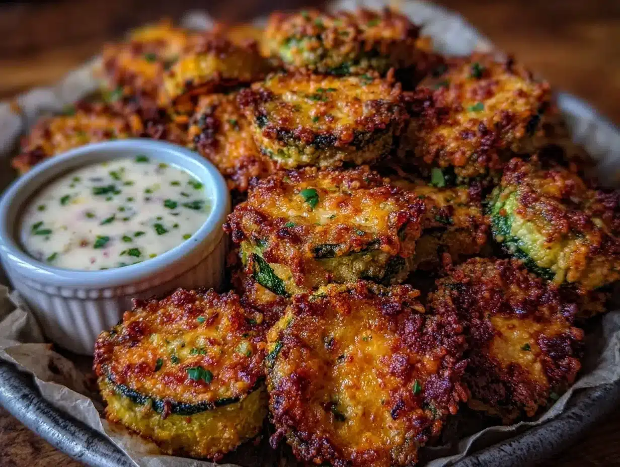 crispy parmesan zucchini coins preparation steps