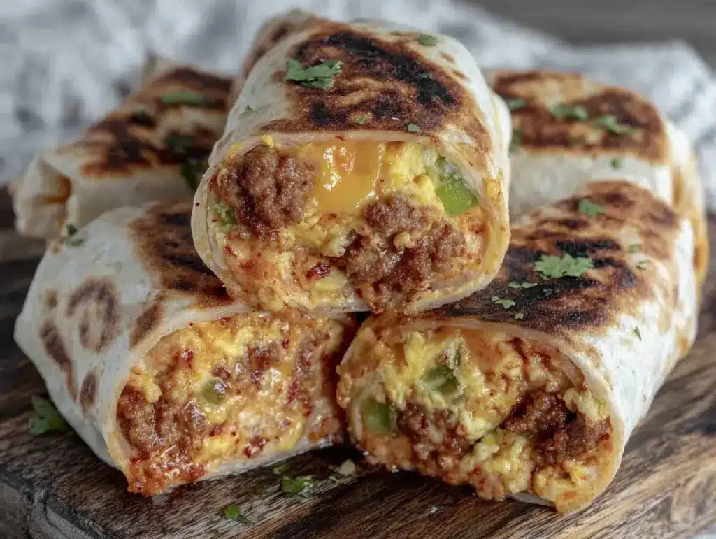 easy make-ahead breakfast burritos - featured image