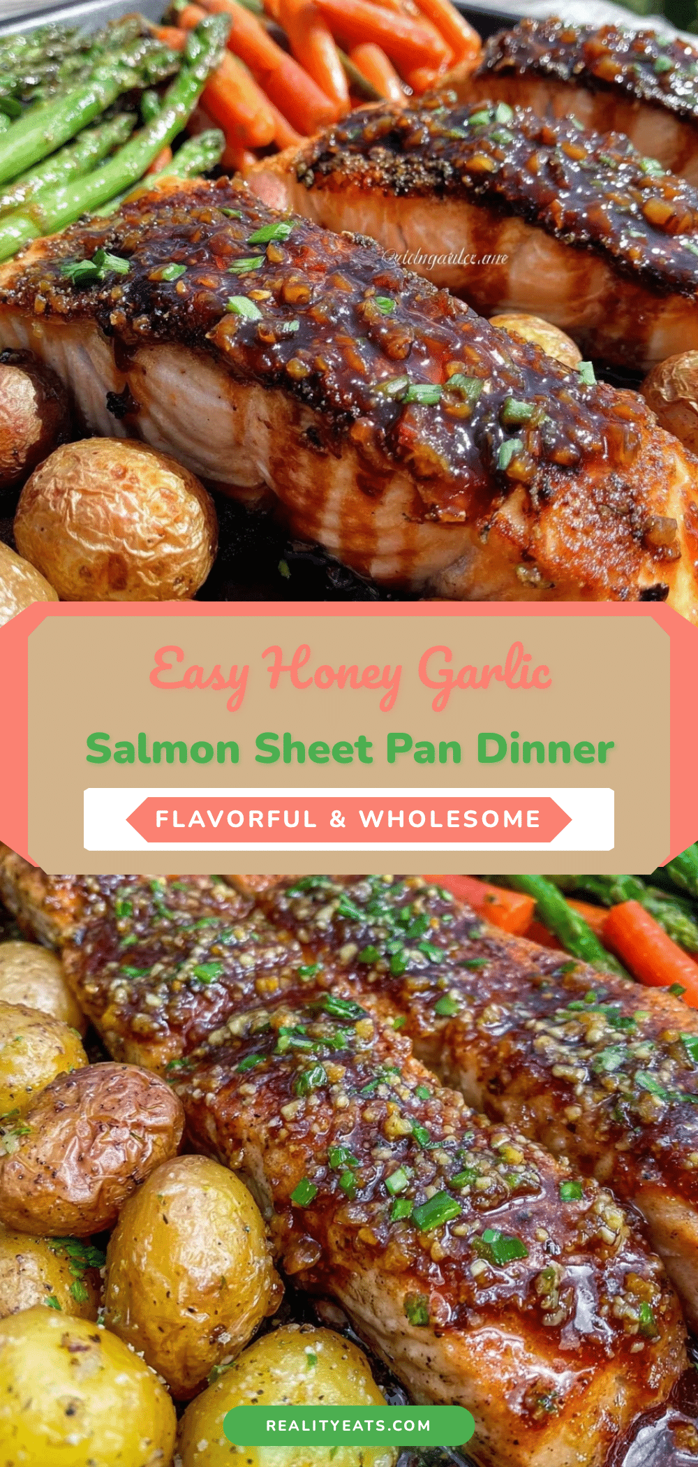 easy sheet pan honey garlic salmon recipe