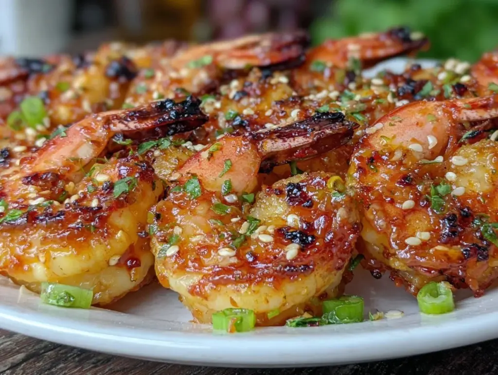 firecracker grilled shrimp skewers - featured image