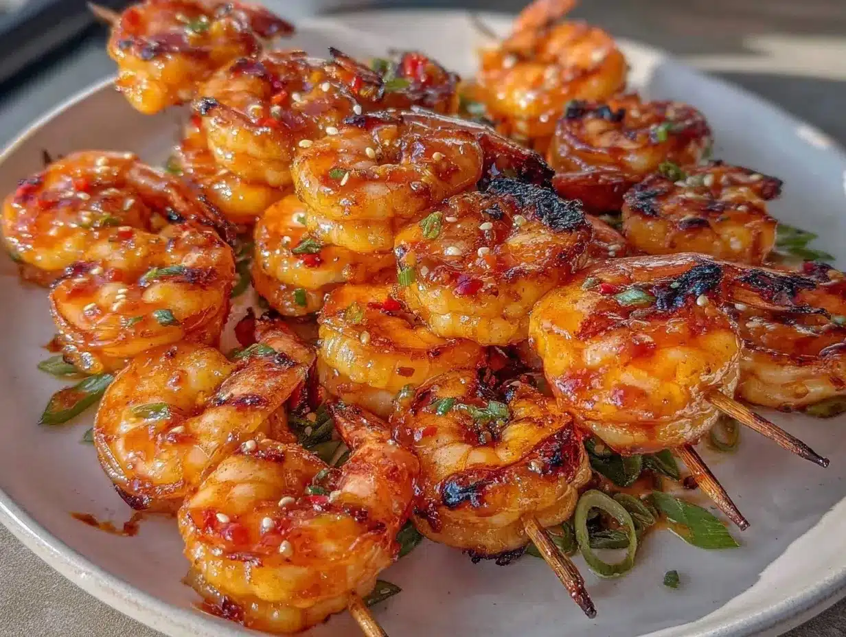 firecracker grilled shrimp skewers preparation steps