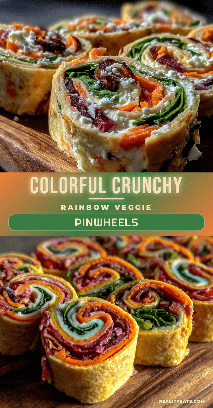 Fresh Rainbow Veggie Pinwheels recipe