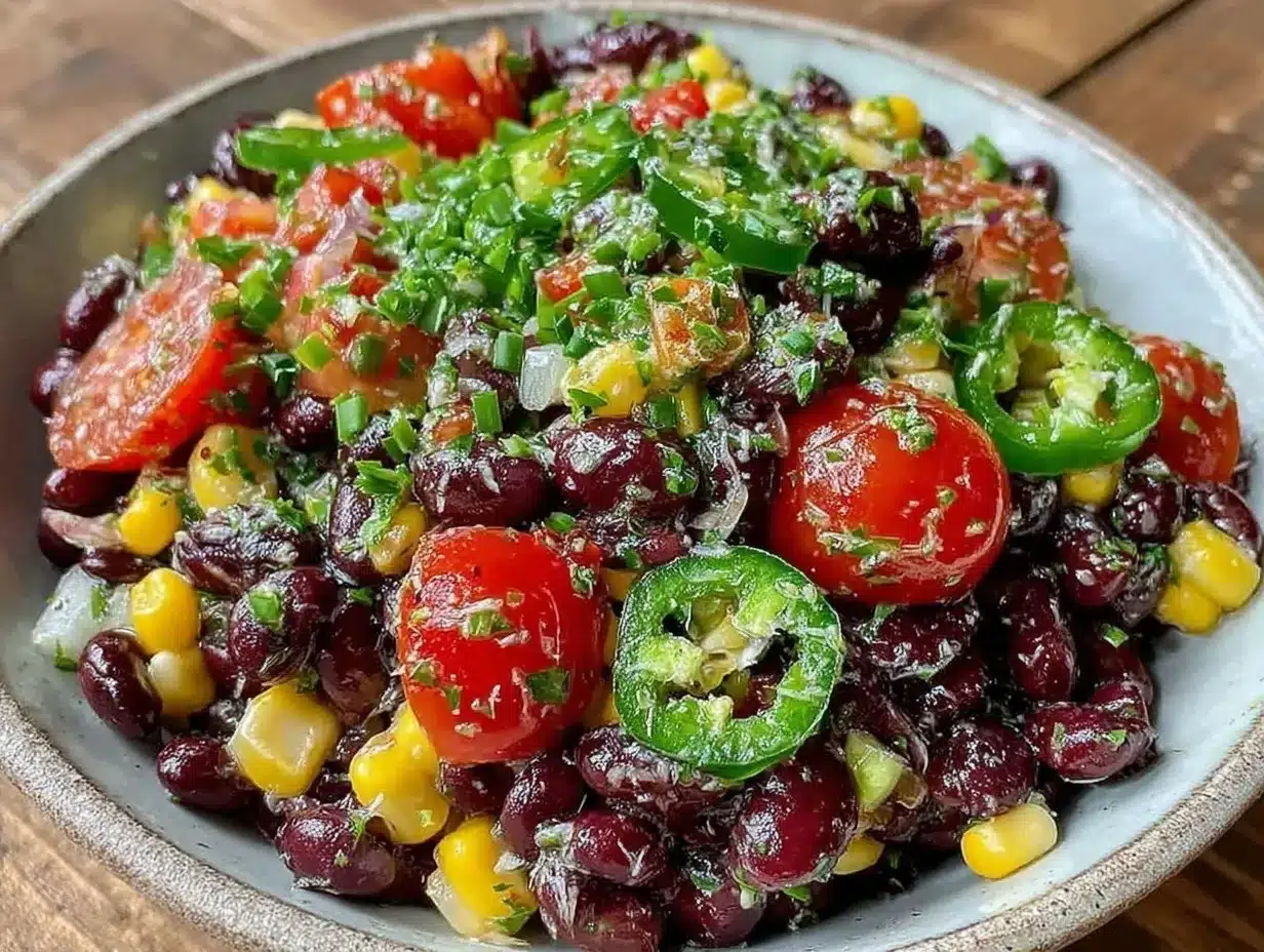 Fresh Texas Cowboy Caviar preparation steps