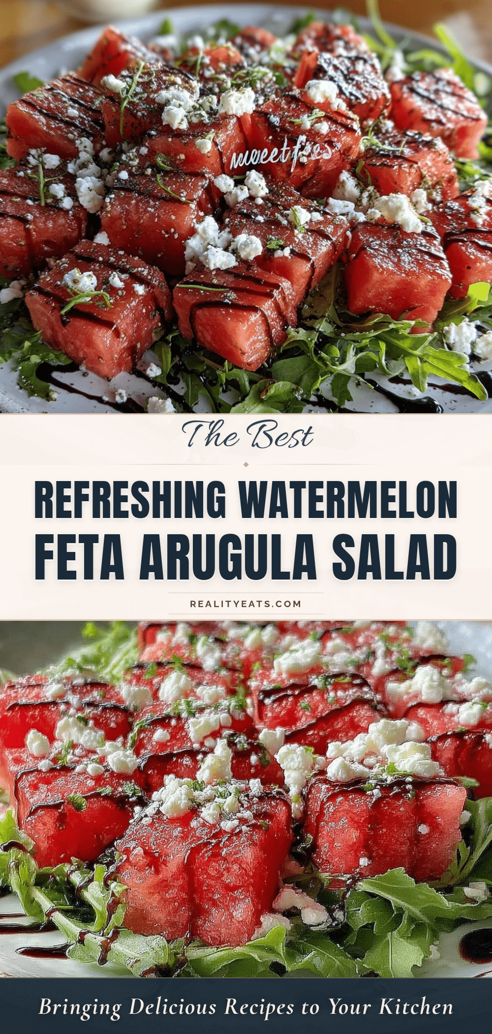 fresh watermelon feta arugula salad recipe
