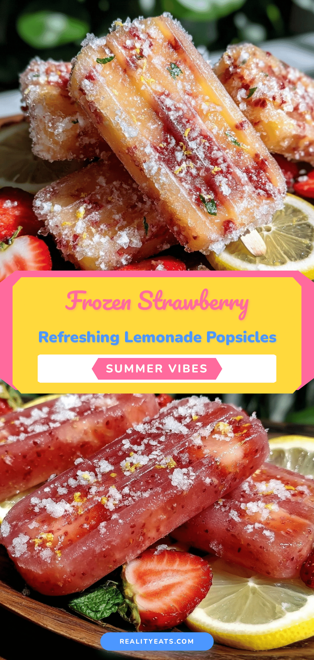 frozen strawberry lemonade popsicles recipe