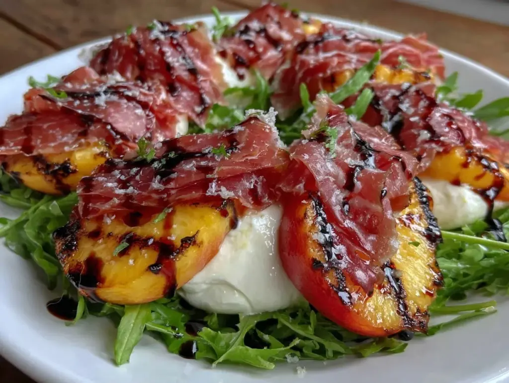 grilled peach salad - featured image