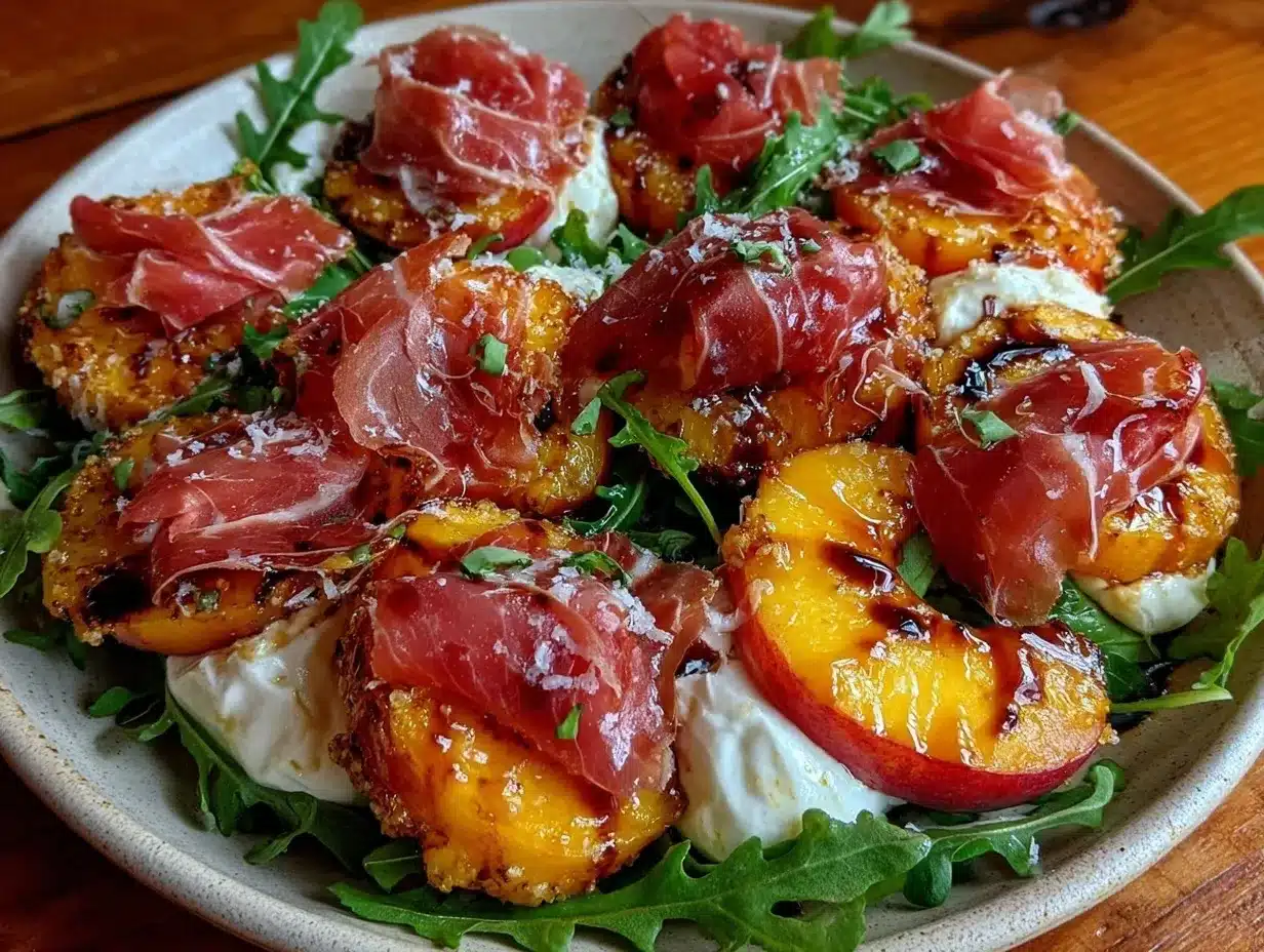 grilled peach salad preparation steps