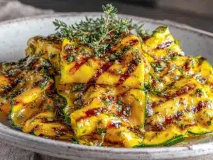 grilled yellow squash ribbons - featured image