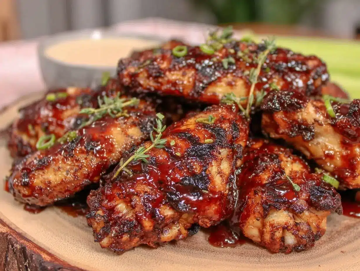 honey bourbon bbq chicken wings preparation steps