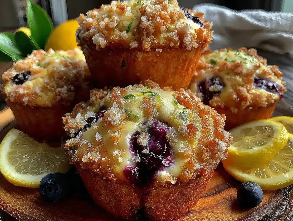 lemon blueberry zucchini muffins preparation steps