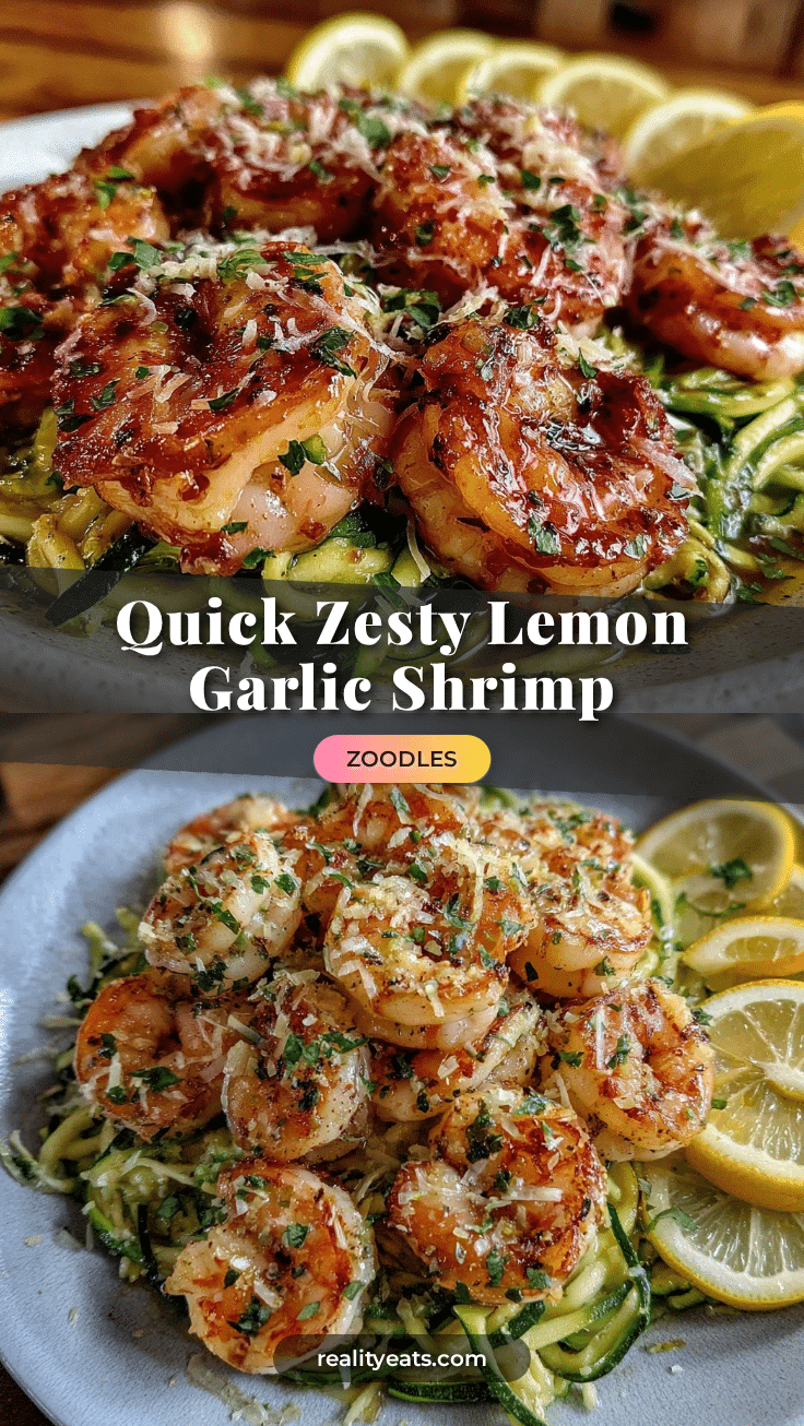 lemon garlic shrimp zoodles recipe