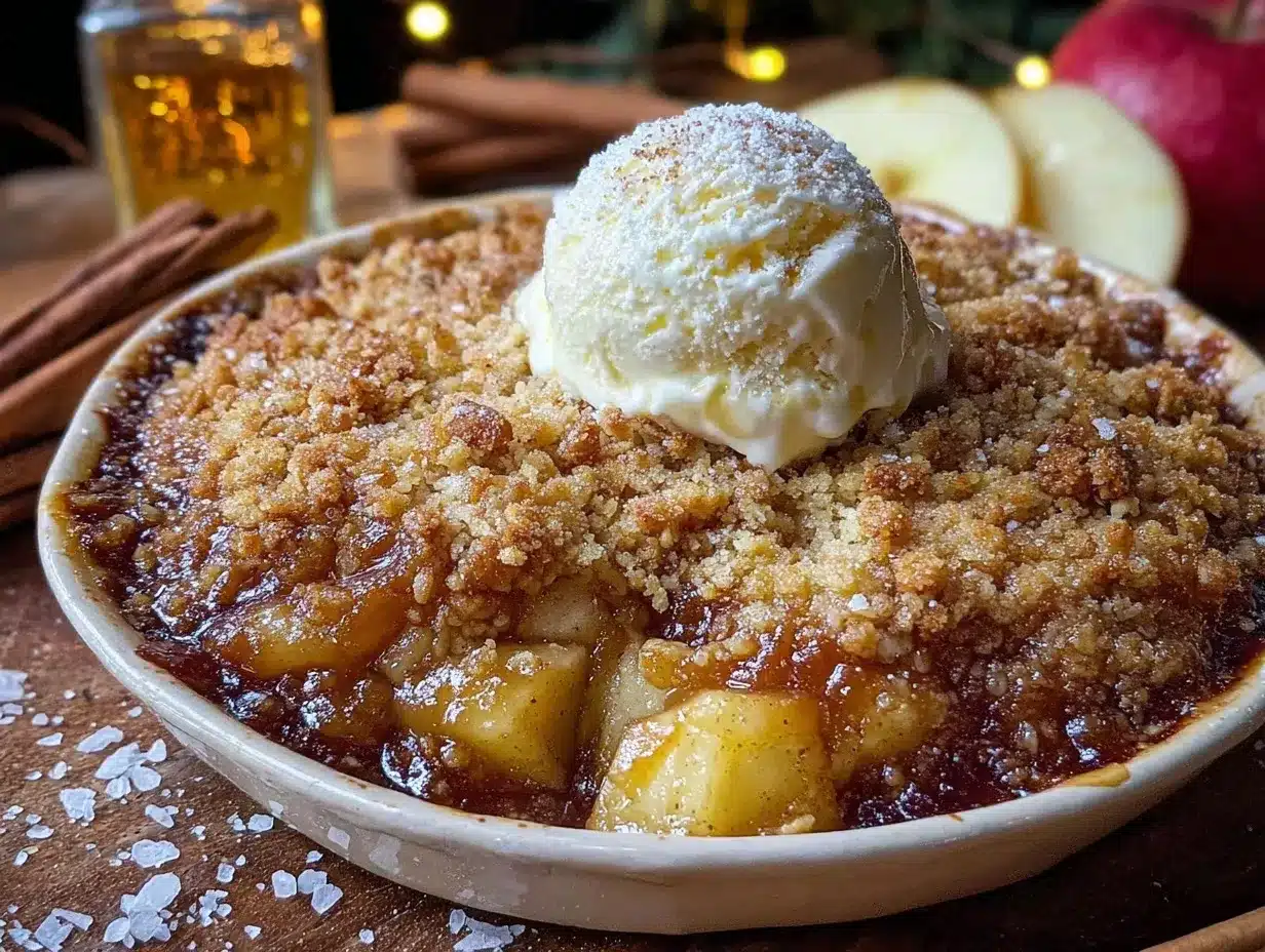 maple bourbon apple crisp preparation steps