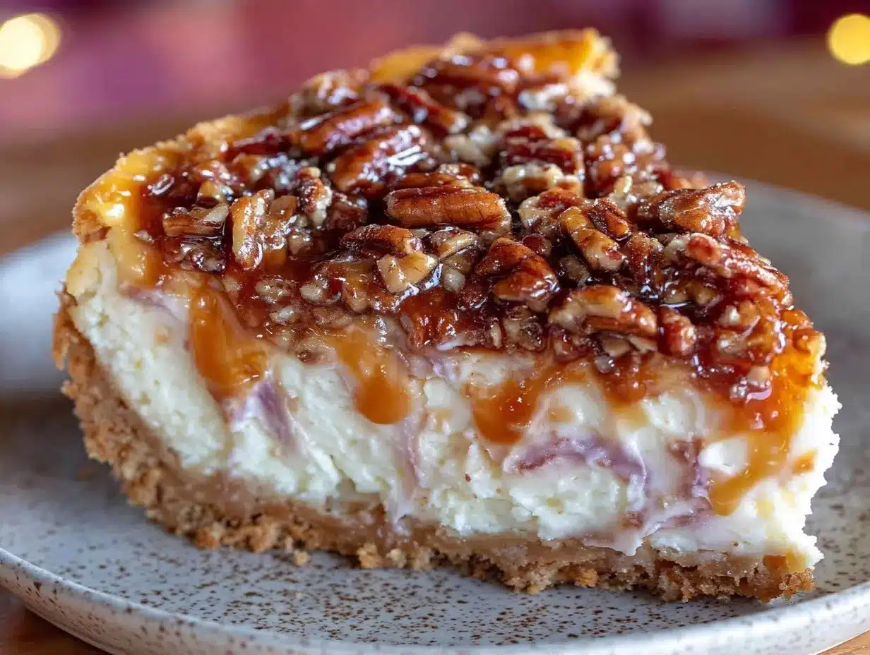maple bourbon pecan pie cheesecake preparation steps