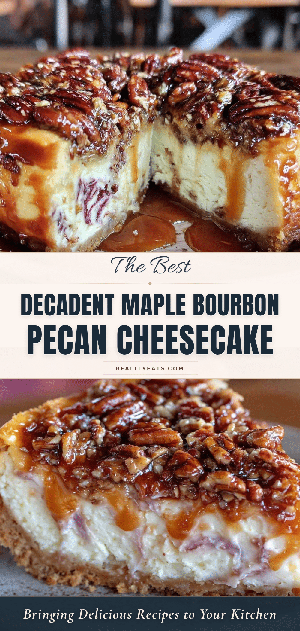maple bourbon pecan pie cheesecake recipe