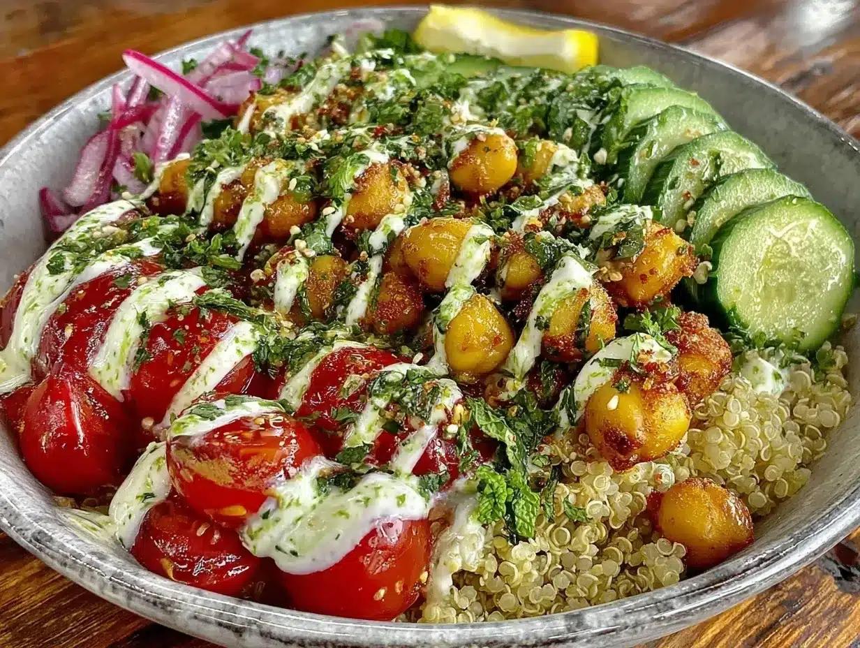 Mediterranean Quinoa Bowl preparation steps