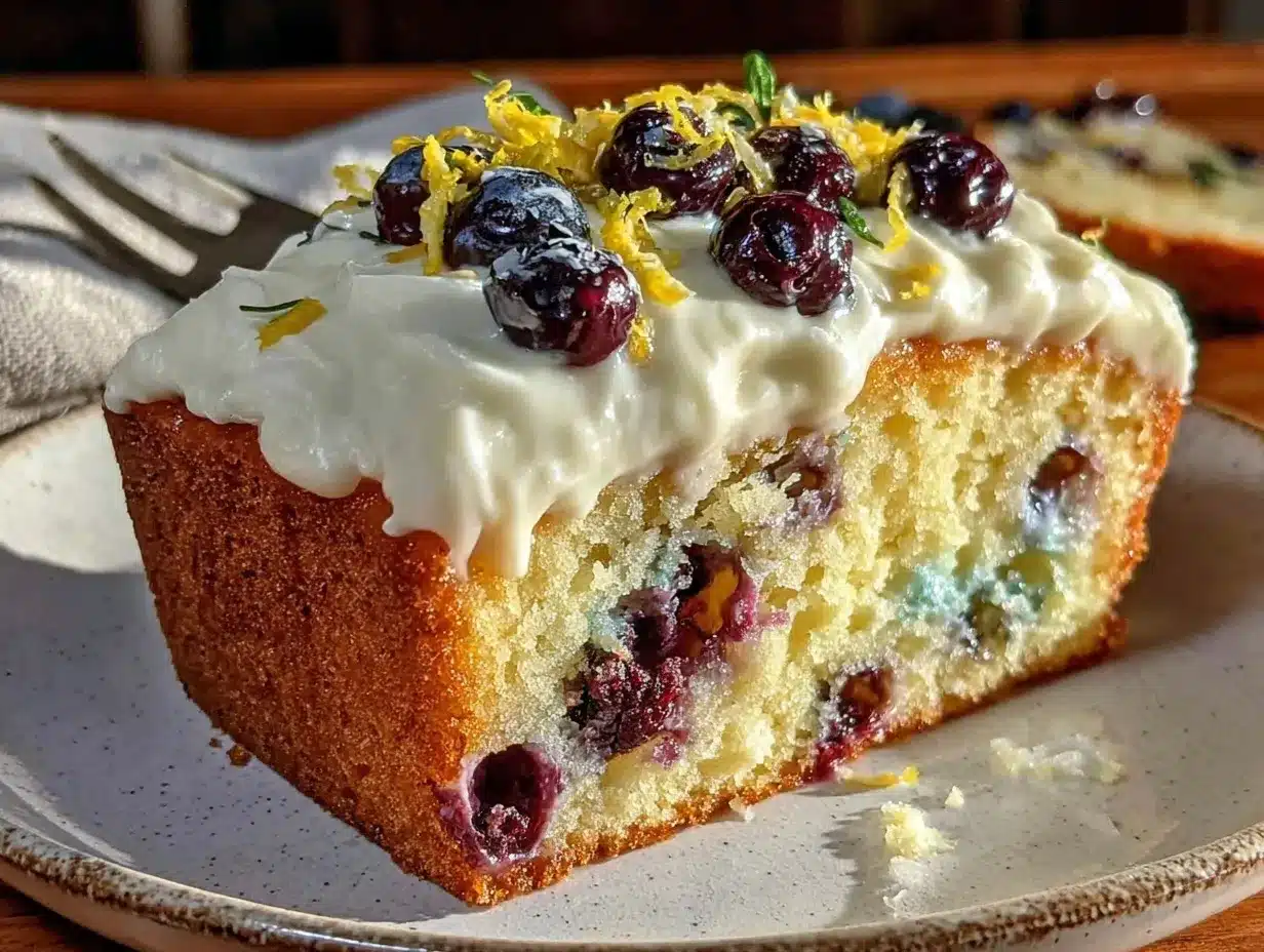 moist blueberry lemon pound cake preparation steps