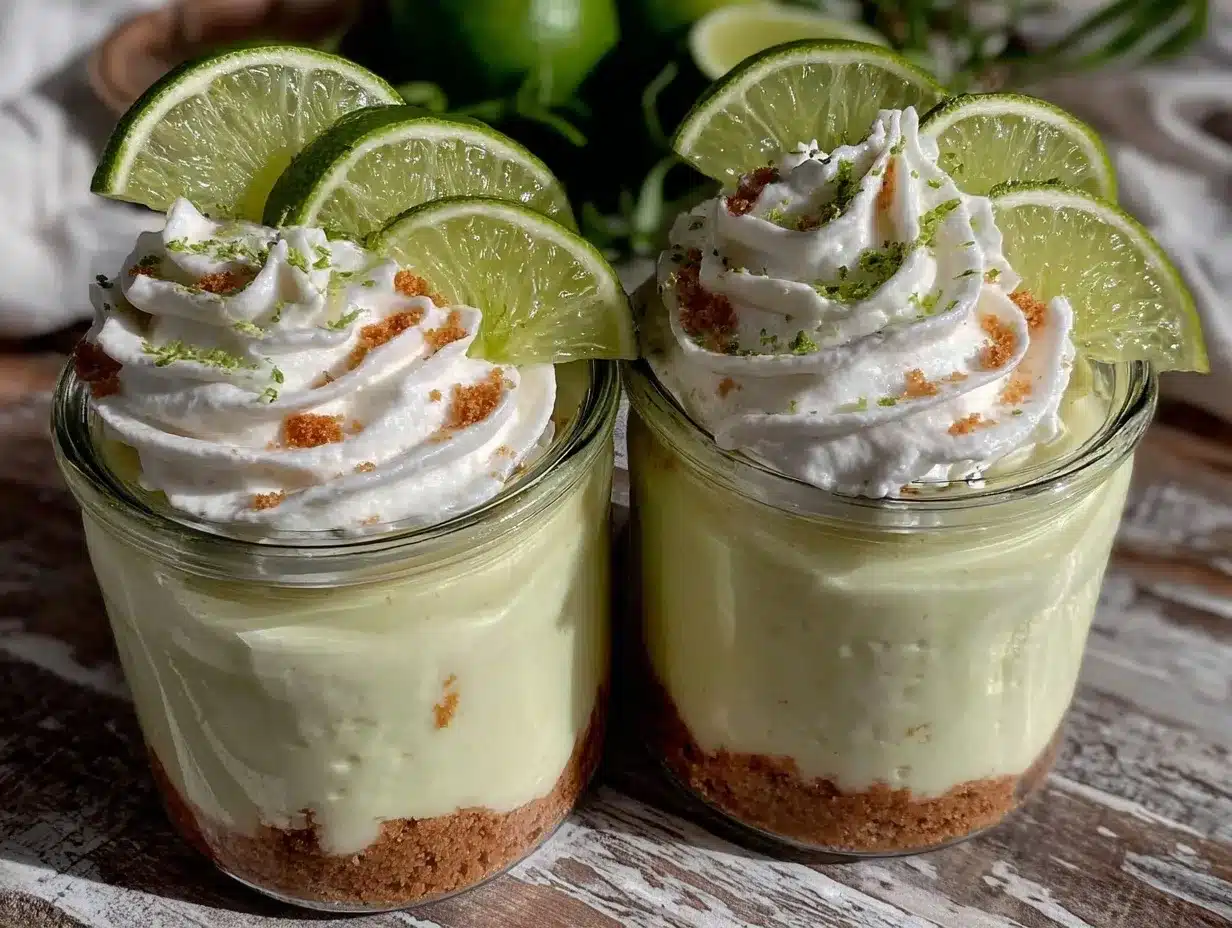 no bake key lime cheesecake cups preparation steps