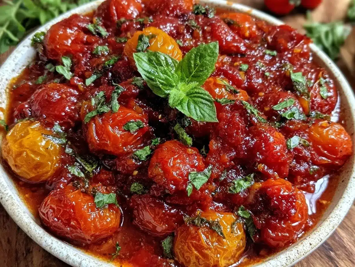 oven roasted cherry tomato sauce preparation steps