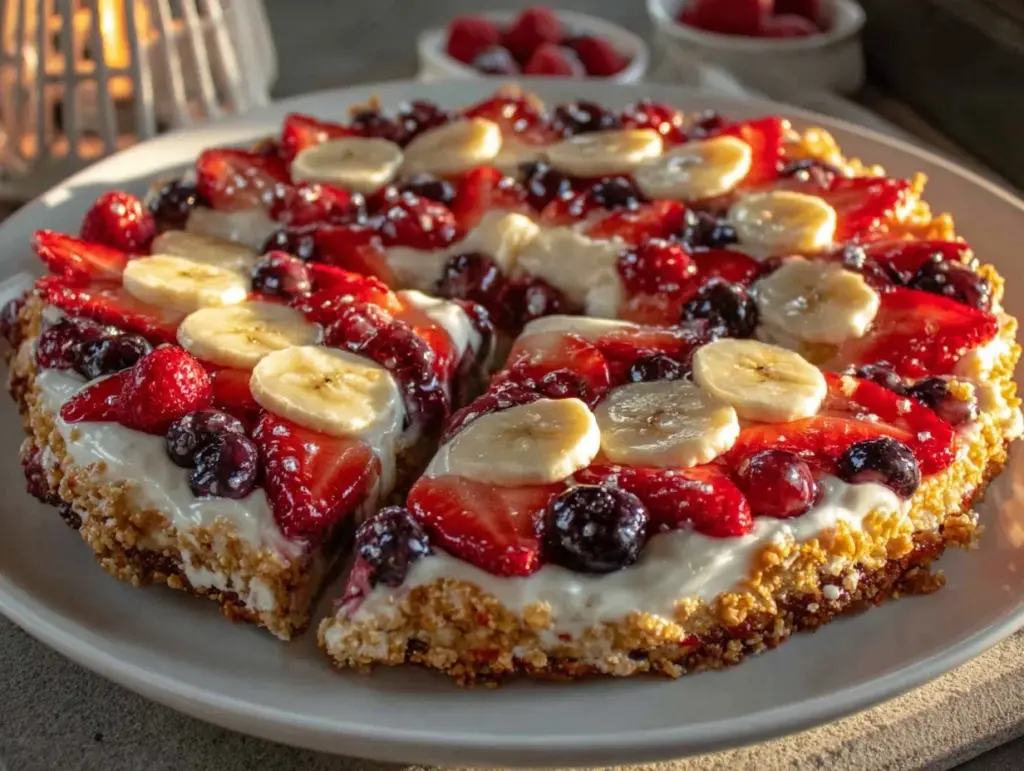 patriotic flag fruit pizza - featured image