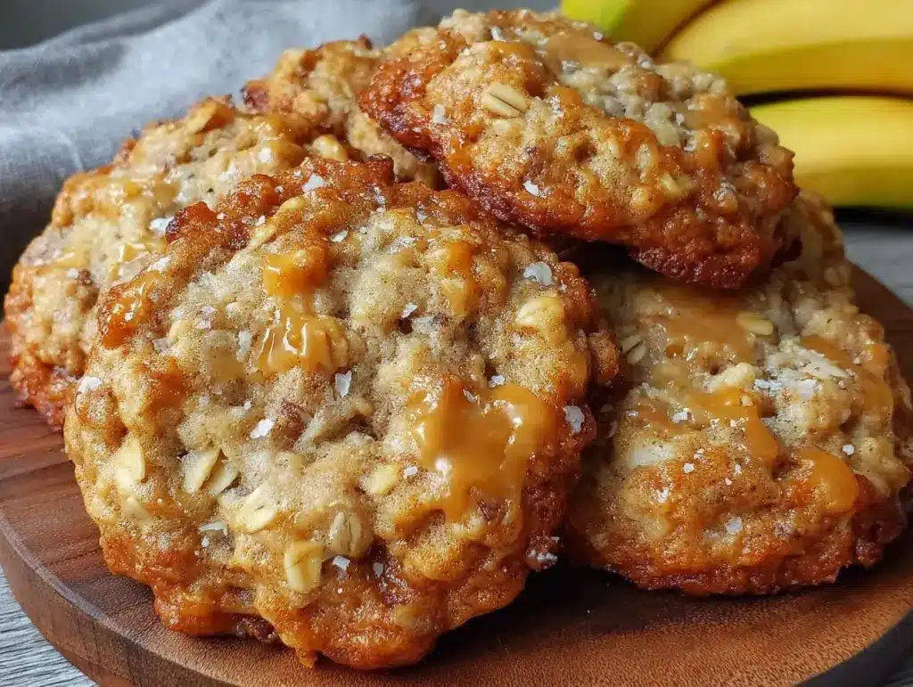 peanut butter banana oatmeal breakfast cookies - featured image
