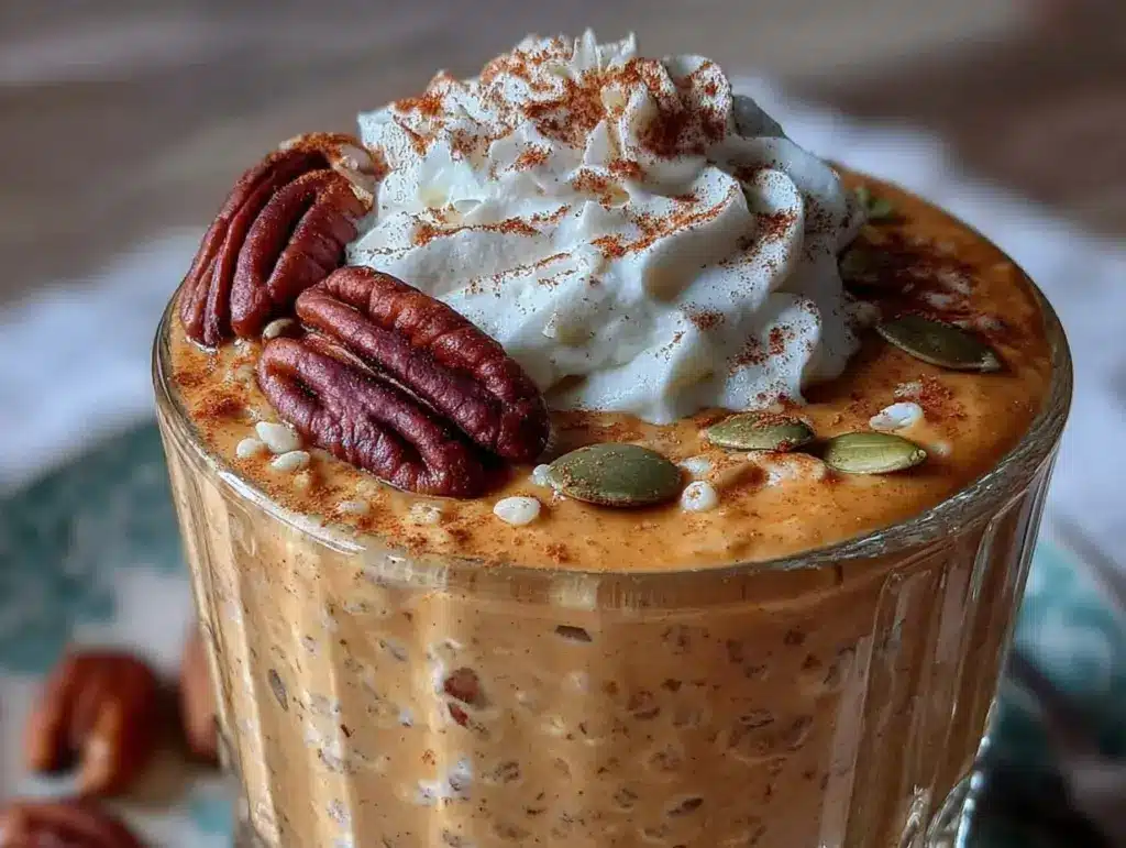 pumpkin spice latte overnight oats - featured image