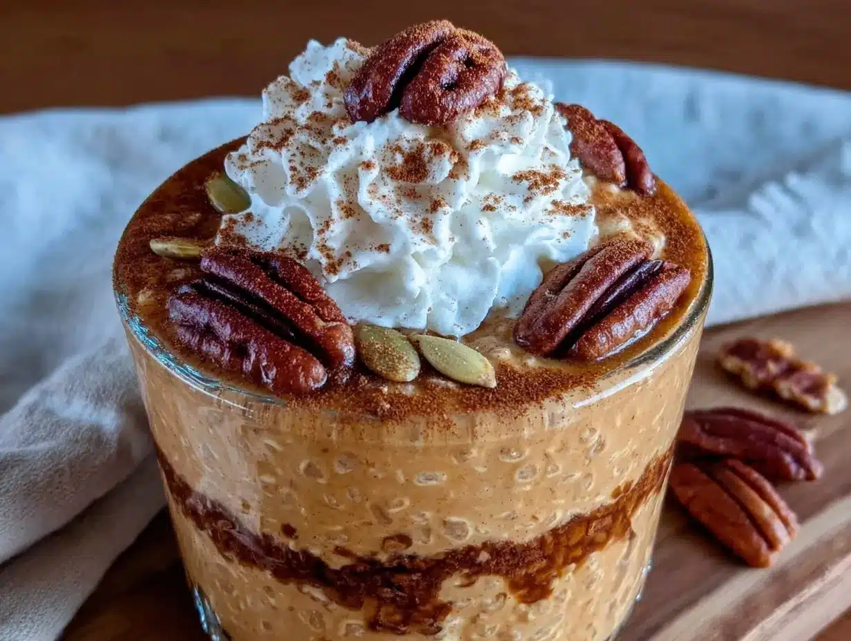 pumpkin spice latte overnight oats preparation steps