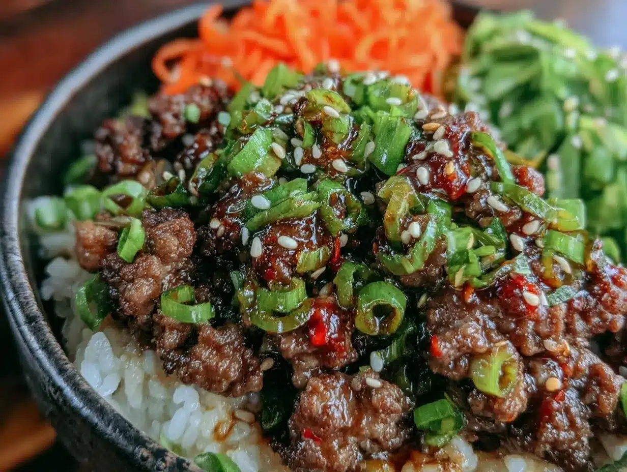 quick korean ground beef bowls preparation steps