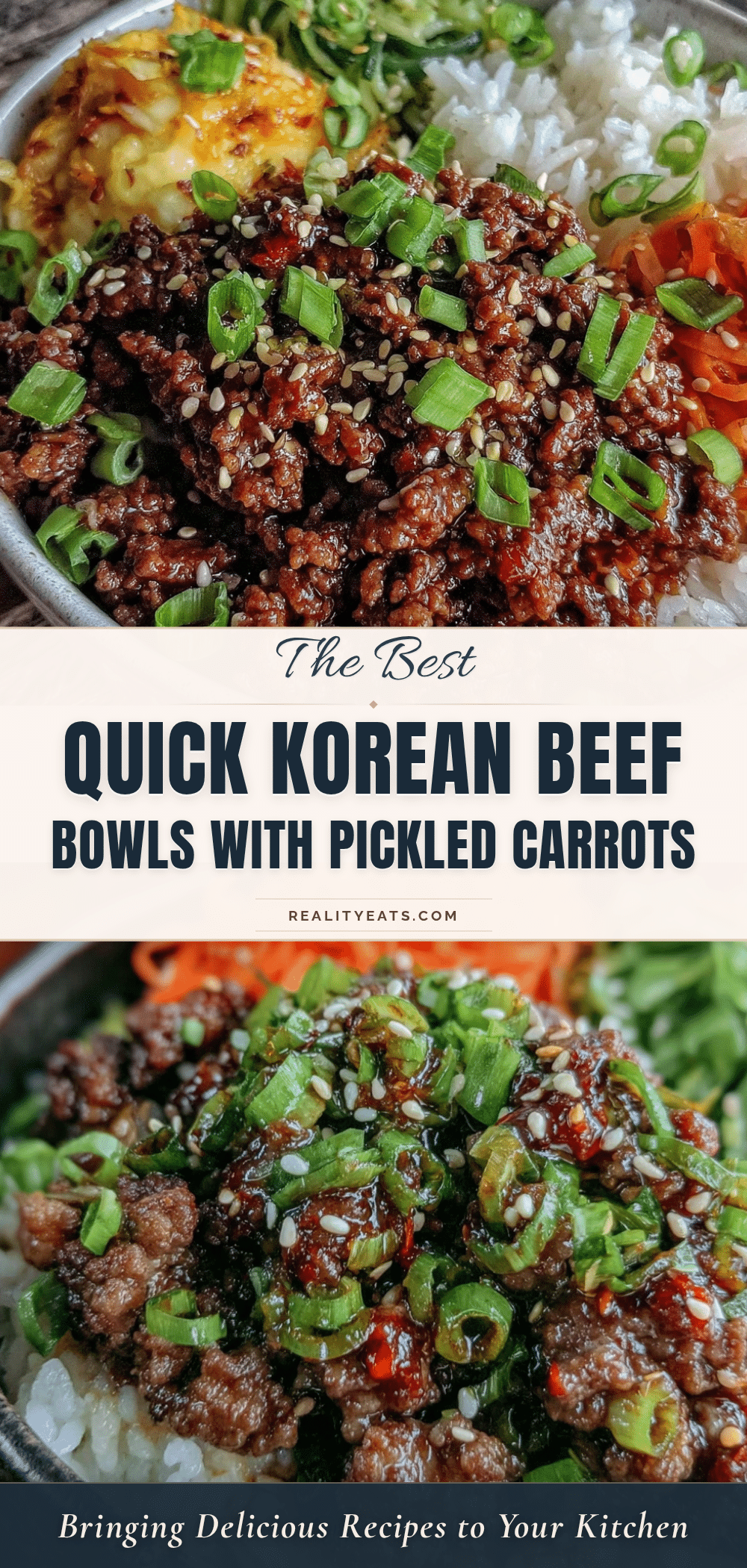 quick korean ground beef bowls recipe