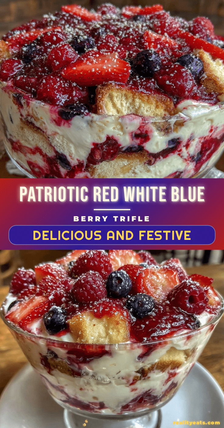 red white and blue berry trifle recipe